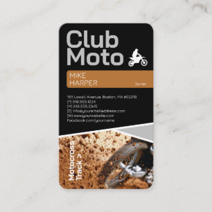 Motocross Track   Tarjeta de visita para motocicli