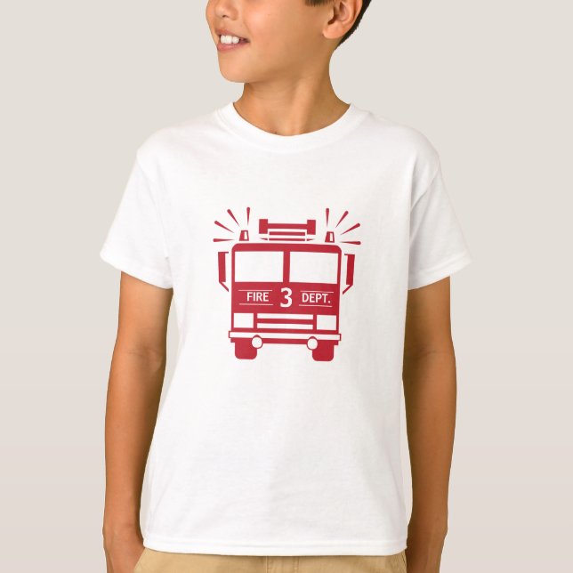 Motor de fuego | Camiseta de cumpleaños para niños (Anverso)