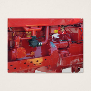 Motor de tractor rojo