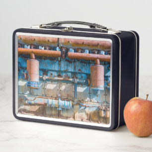 Motor diesel imperial del Atlas viejo y oxidado en