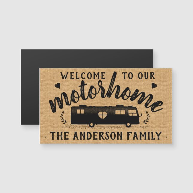 Motorhome RV Travel Van Rustic Farmhouse Personali (Anverso/Reverso)