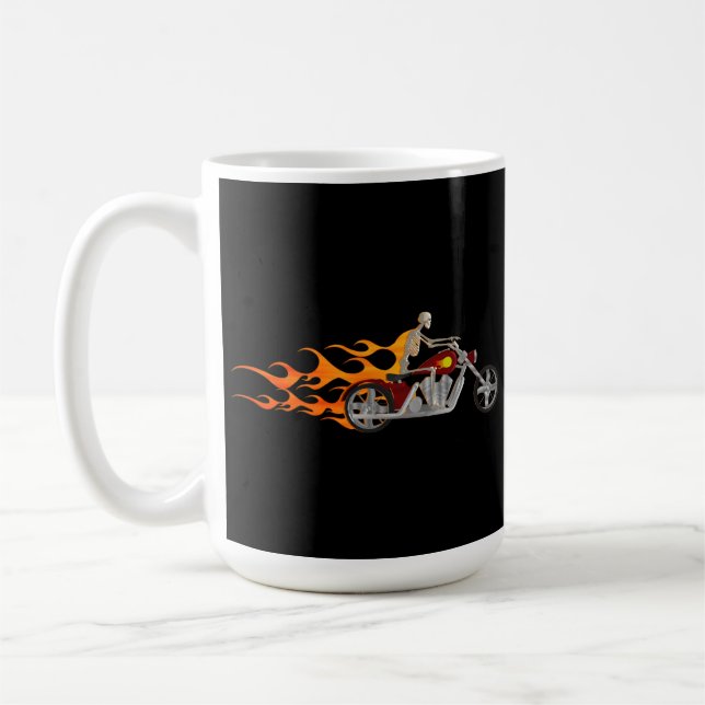 Motorista y llamas esqueléticos: Taza de café (Izquierda)