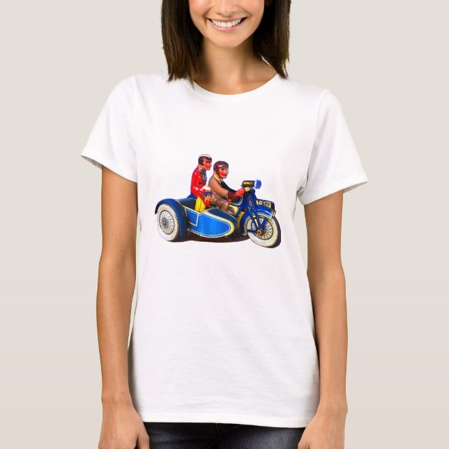 MOTOROCICLETA FRANCESA DE RETRO + CAMISETA LATERAL
