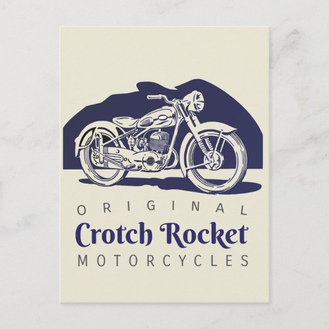 Motos Crotch Rocket anuncio y postal - 6 estilos (Anverso)