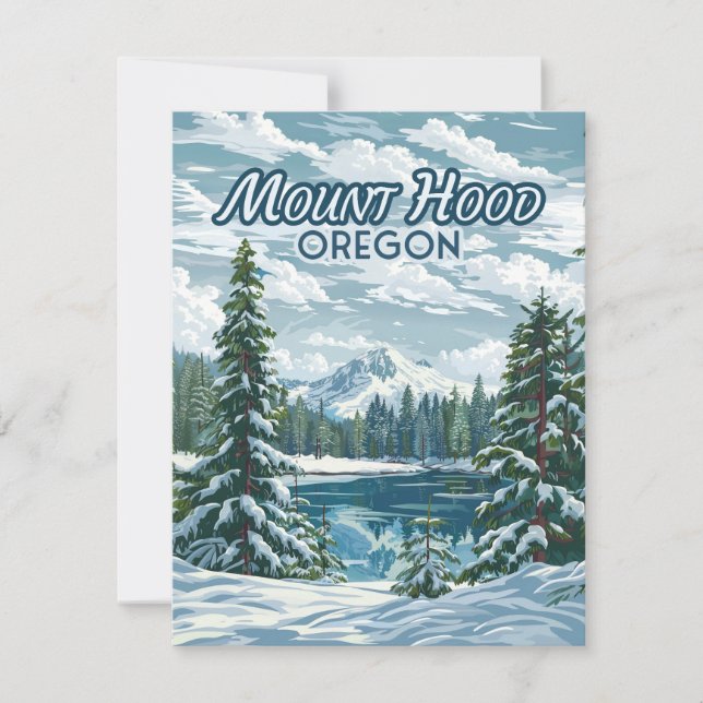 Mount Hood Oregon Ski Pacific Northwest Card (Anverso)