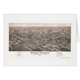 Mount Vernon, mapa panorámico de IL - 1881
