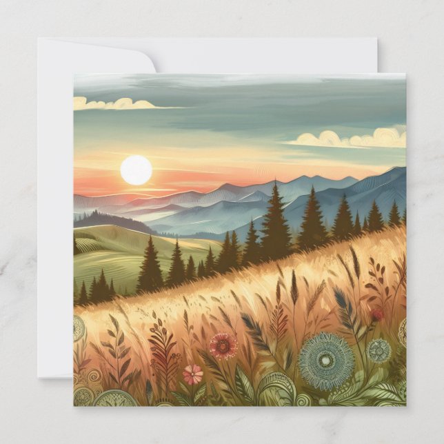 Mountain Forest Hills Country Boho Nature (Anverso)