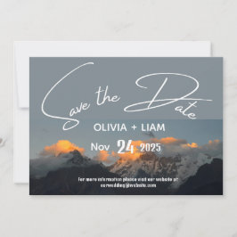 Mountain Park Guarda La Invitación De Fecha De Des