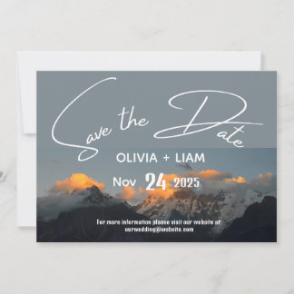 Mountain Park Guarda La Invitación De Fecha De Des