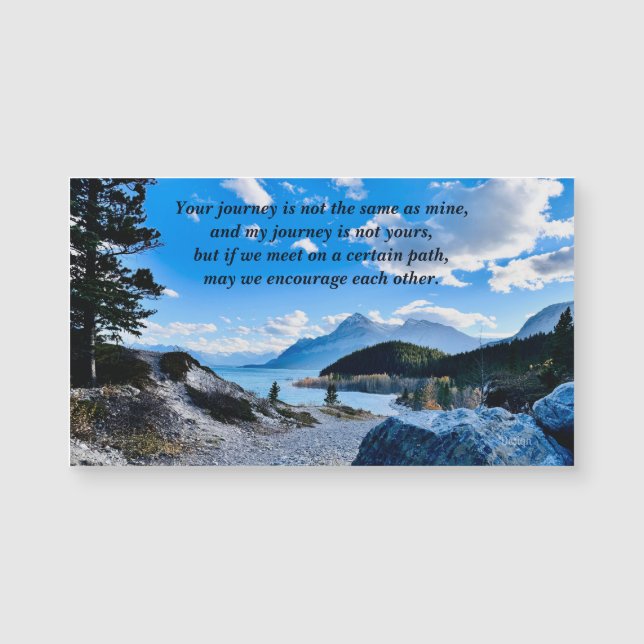 Mountain Path Photo Life's Journey Quote Magnet (Anverso)