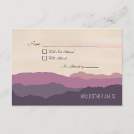 "Mountain Range" Boda RSVP Postcard 3.5"x5"