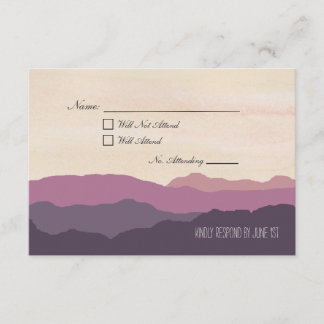"Mountain Range" Boda RSVP Postcard 3.5"x5"