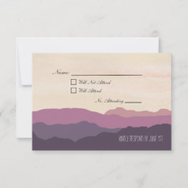 "Mountain Range" Boda RSVP Postcard 3.5"x5"