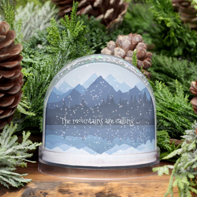 Mountain Reflections Design Snow Globe (Invierno)