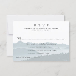 Mountain Ridge Boda Entree Tarjeta RSVP