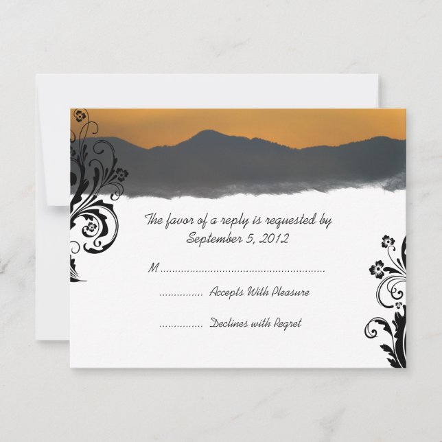Mountain Sunrise Wedding RSVP (Anverso)