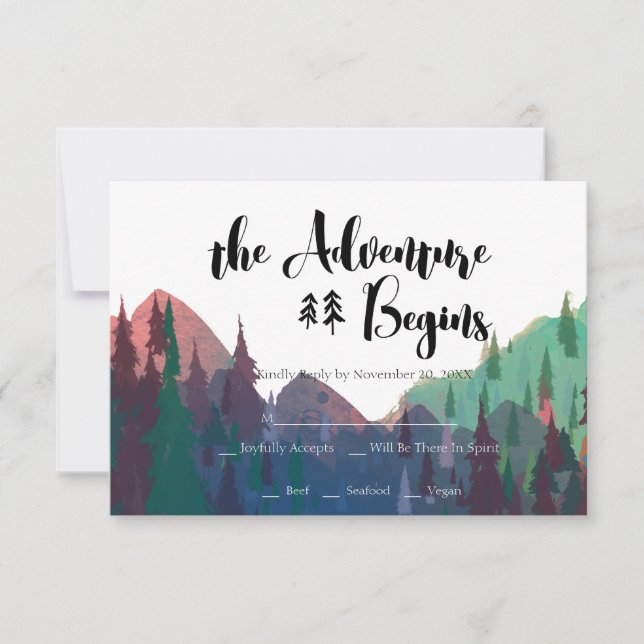 Mountain Wedding RSVP (Anverso)