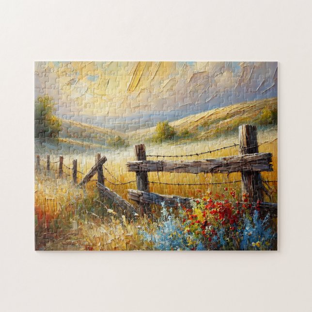 "MOUNTAINSIDE" JIGSAW PUZZLE – LANDSCAPE SERIES  (Horizontal)