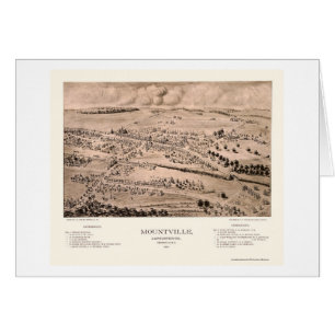 Mountville, mapa panorámico del PA - 1894