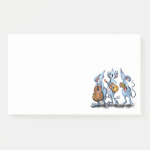 Mouse Music Band Funny Post lo nota