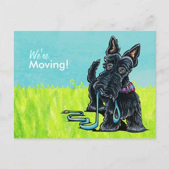 Moved Moving Scottie Nuevas Invitaciones de direcc (Anverso)