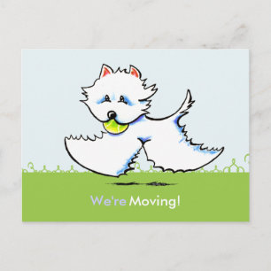 Moved Moving Westie Nuevas Invitaciones de direcci