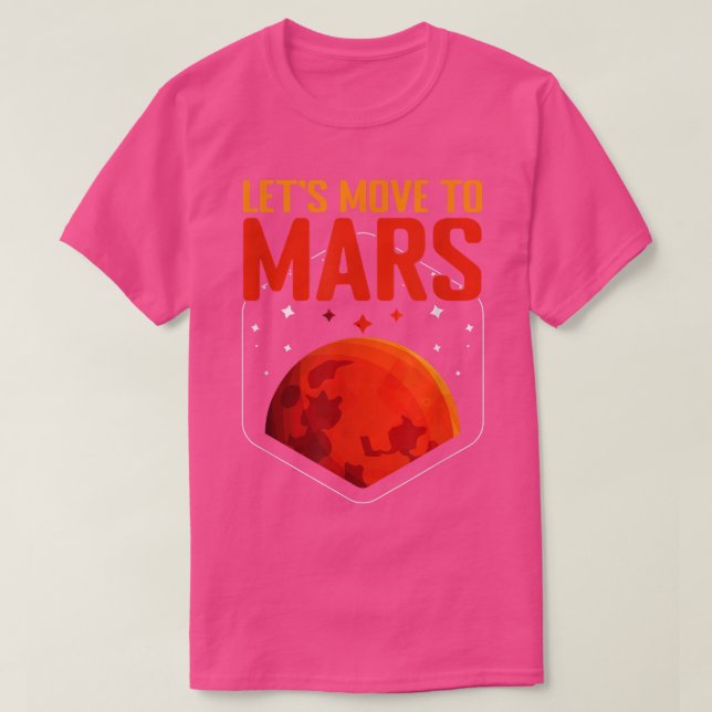 Mover la camiseta de Mars Planet Astronomic Scienc (Diseño del anverso)
