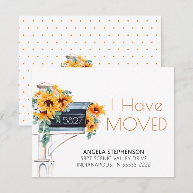 Movida de Sunflowers Eucalyptus Buzón de correo ac (Anverso / Reverso)