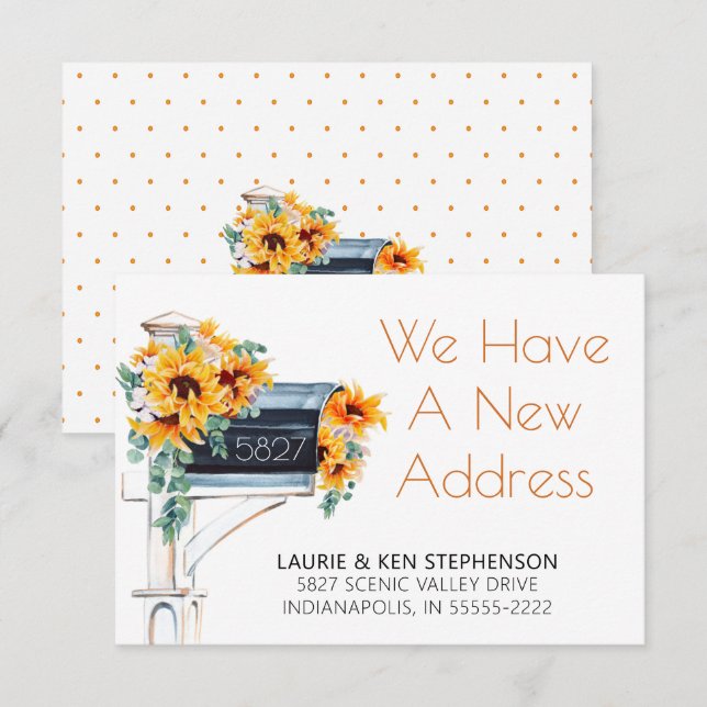 Movida de Sunflowers Eucalyptus Buzón de correo ac (Anverso / Reverso)