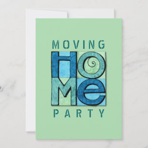 Moviendo invitación de fiesta doméstica
