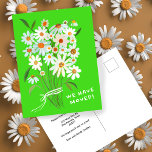 MOVIMIENTO INVITACIÓN Cute Daisy Bouquet Pintado a<br><div class="desc">Envíe un mensaje sobre su mudanza a sus amigos y familiares con este encantador arte floral. Personalizar esta tarjeta de margarita pintada a mano con su propio texto en la parte delantera o trasera. Personalizar haciendo clic en "personalizar" para cambiar el texto o "editar diseño" para cambiar fuentes, colores y...</div>