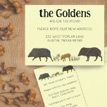 MOVIMIENTO INVITACIÓN Familia Javelina Sudoeste<br><div class="desc">Envía un mensaje sobre tu mudanza a amigos y familiares con estas lindas javelinas. Puede personalizar con sus propios tipos de letra,  colores y añadir también su texto. Revisa mi tienda por muchos otros artículos y otros diseños que coincidan!</div>