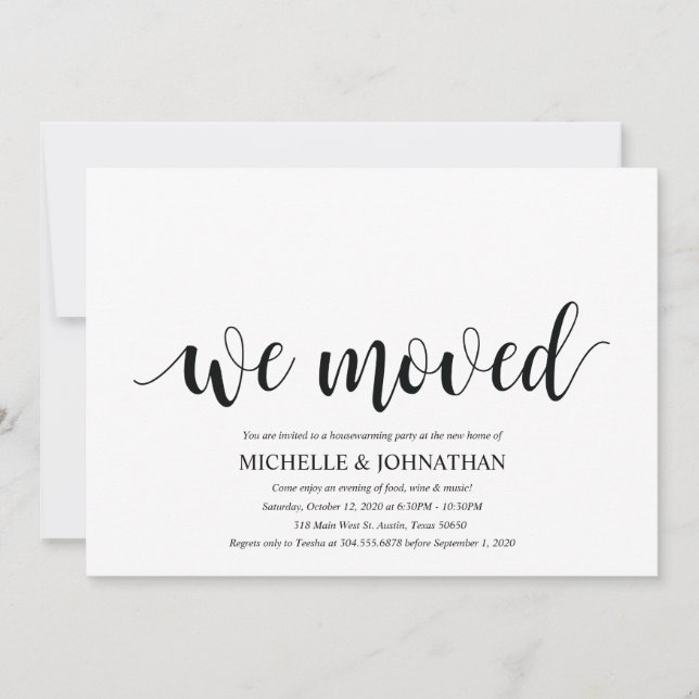 Movimos tarjetas de invitación de la fiesta de cal (Anverso)