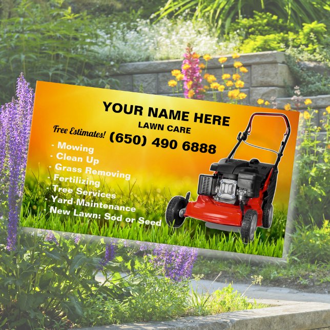 Mowing Service Business Card Lawn Care (Subido por el creador)