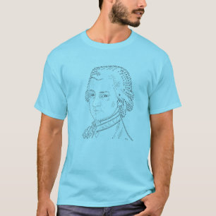 Mozart, camiseta con notas musicales