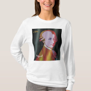 Mozart con camiseta gráfica "Me gusta"