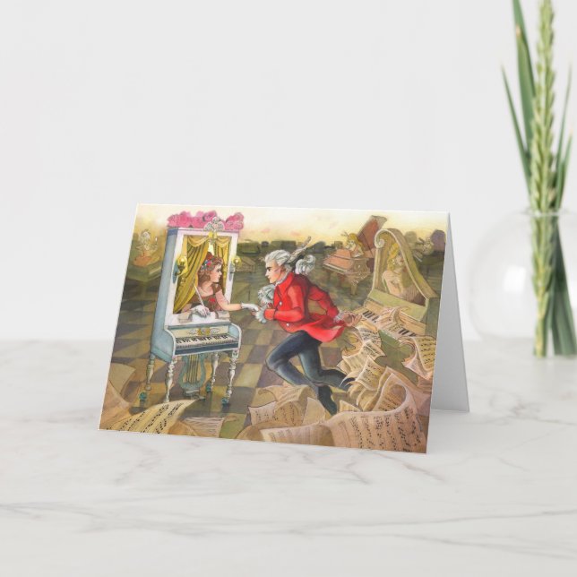 Mozart encuentra su tarjeta de felicitación de la (Anverso)