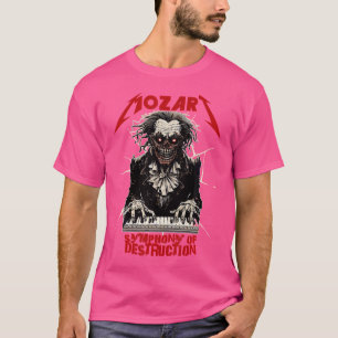 Mozart Funny Heavy Metalizado Camisetas música clá