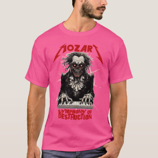 Mozart Funny Heavy Metalizado Camisetas música clá