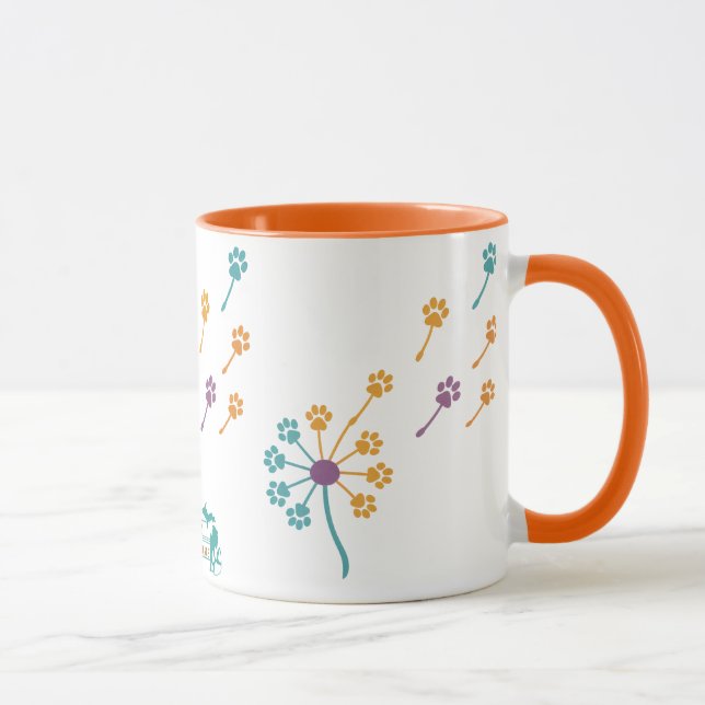MPA Dandelion Paw Imprime tazas de café (Derecha)