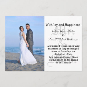 Mr & Mrs. Gray Text - Invitación matrimonial fotog