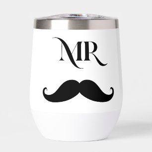 MR Mustache Vidrio Para Él