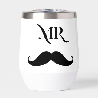 MR Mustache Vidrio Para Él