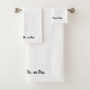 Mr. o Mrs. ~ Set de toallas / Compra separada