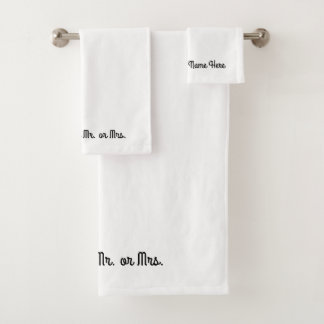 Mr. o Mrs. ~ Set de toallas / Compra separada