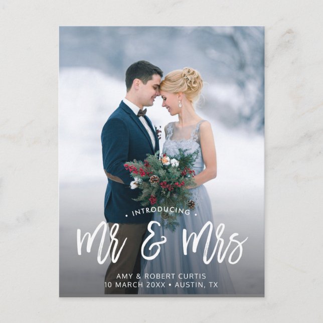 MR y MRS. | Postal de Invitación boda (Anverso)