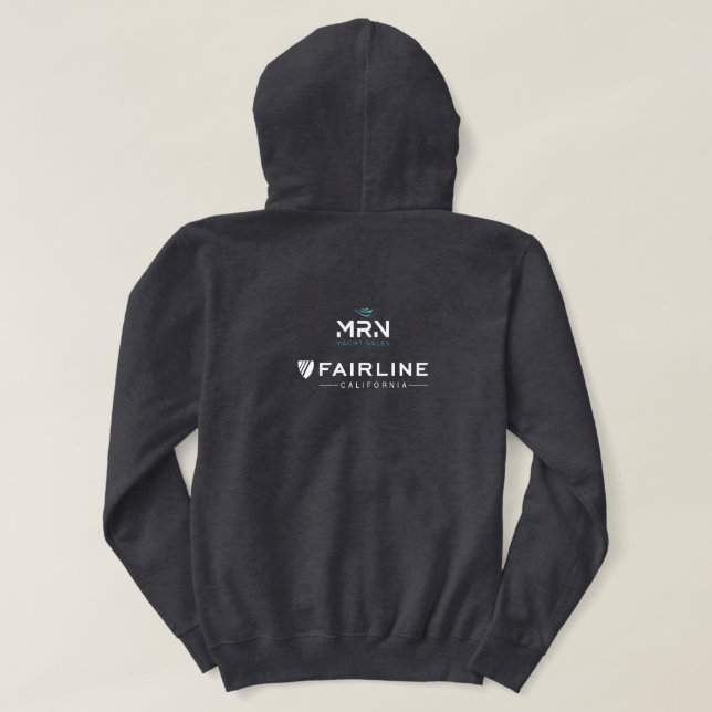MRN - Fairline CA - Sudadera con capucha gris para (Reverso del diseño)
