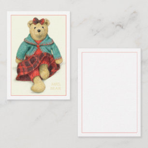MRS. Tarjeta plana BEAR 3.5x2.5