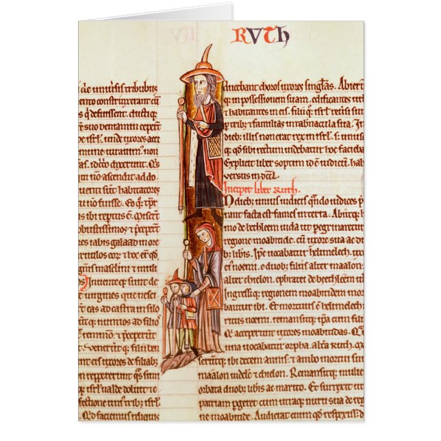 Ms 21 fol.97 Ruth y Boaz, de una biblia (Frente)