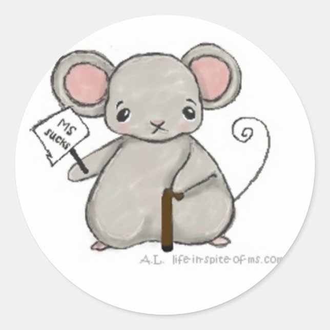 MS MouSe - Pegatina de MS Sucks (Anverso)